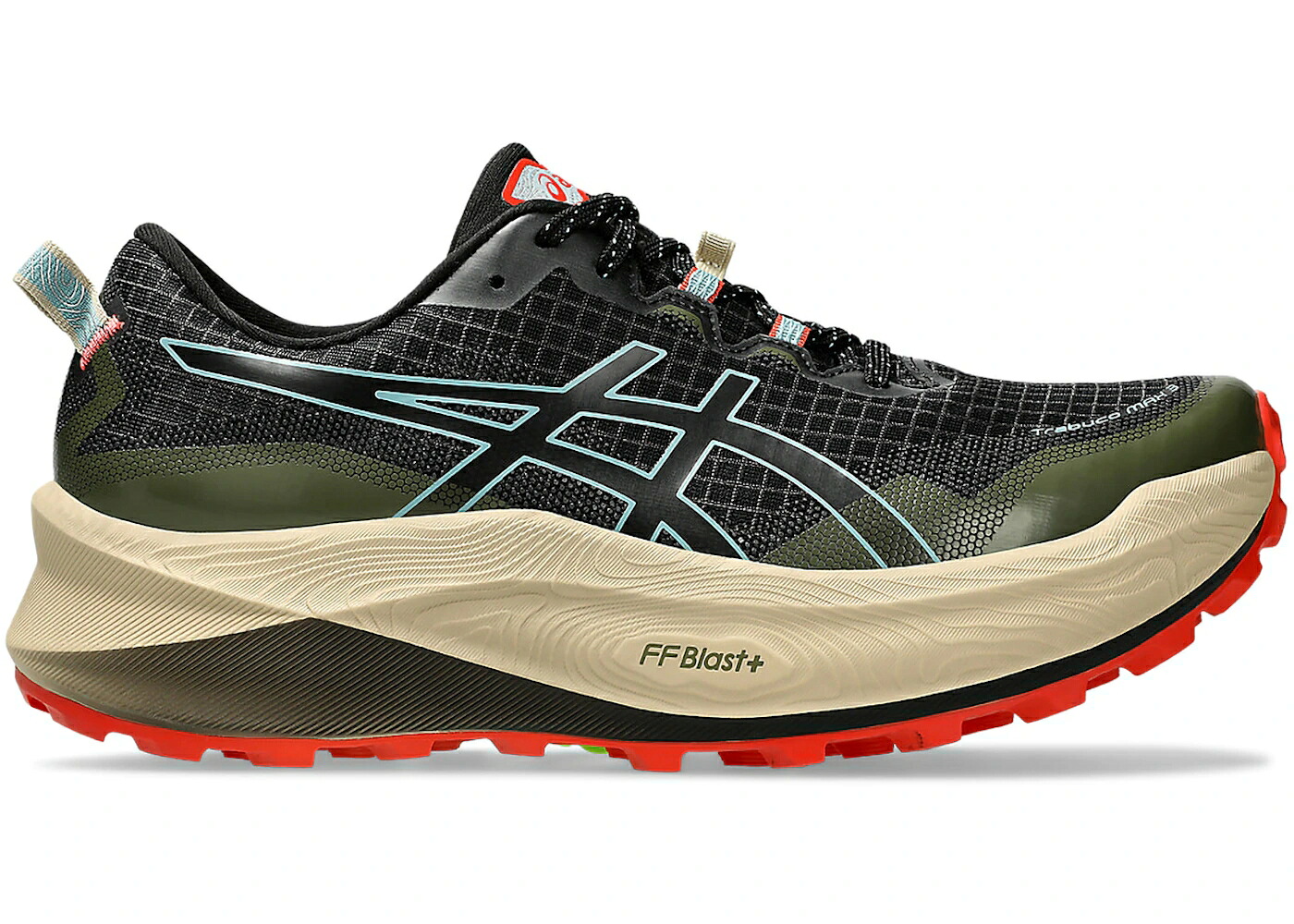 アシックス マックス 黒色 ブラック 青色 ブルー スニーカー メンズ ASICS TRABUCO MAX 3 BLACK SMOKE BLUE / BLACK SMOKE BLUE|スニケス