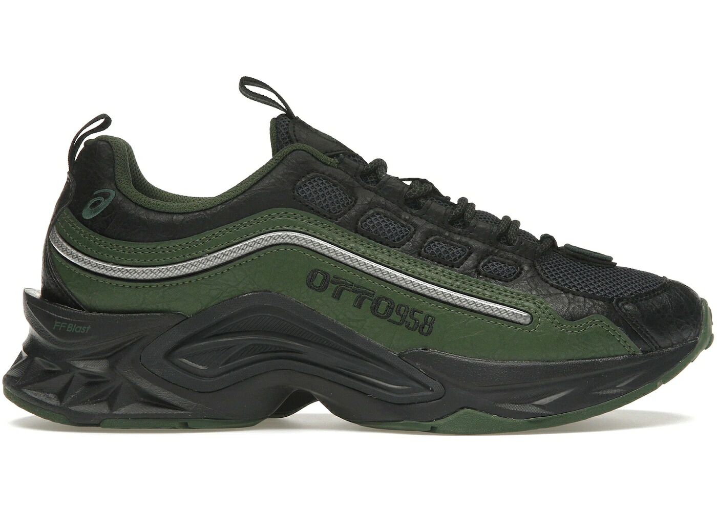 アシックス 緑 グリーン 黒色 ブラック スニーカー メンズ ASICS PROTOBLAST OTTO 958 GREEN BLACK / GREEN BLACK