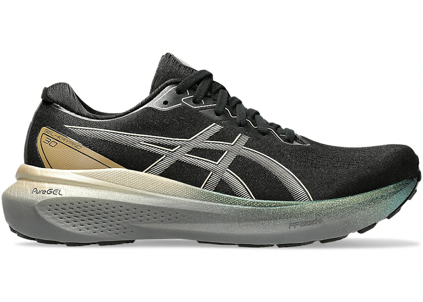 アシックス プラチナム 黒色 ブラック スニーカー メンズ ASICS GEL-KAYANO 30 PLATINUM BLACK CHAMPAGNE / BLACK CHAMPAGNE