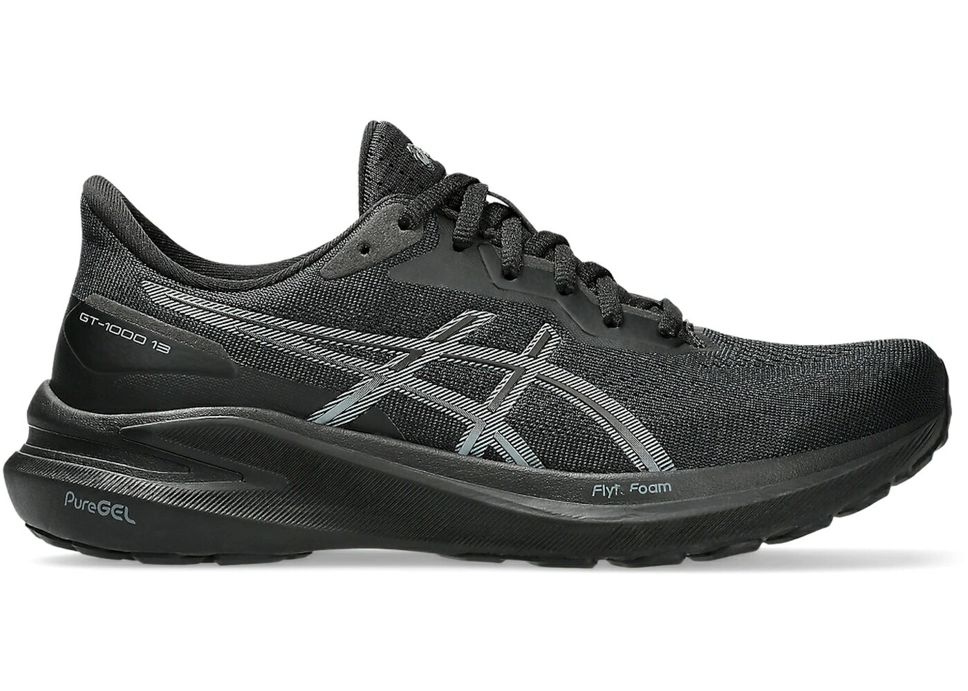 アシックス サーティーン 黒色 ブラック 銀色 スチール 灰色 グレー WOMEN'S スニーカー レディース ASICS GT-1000 13 BLACK STEEL GREY (WOMEN'S) / BLACK STEEL GREY
