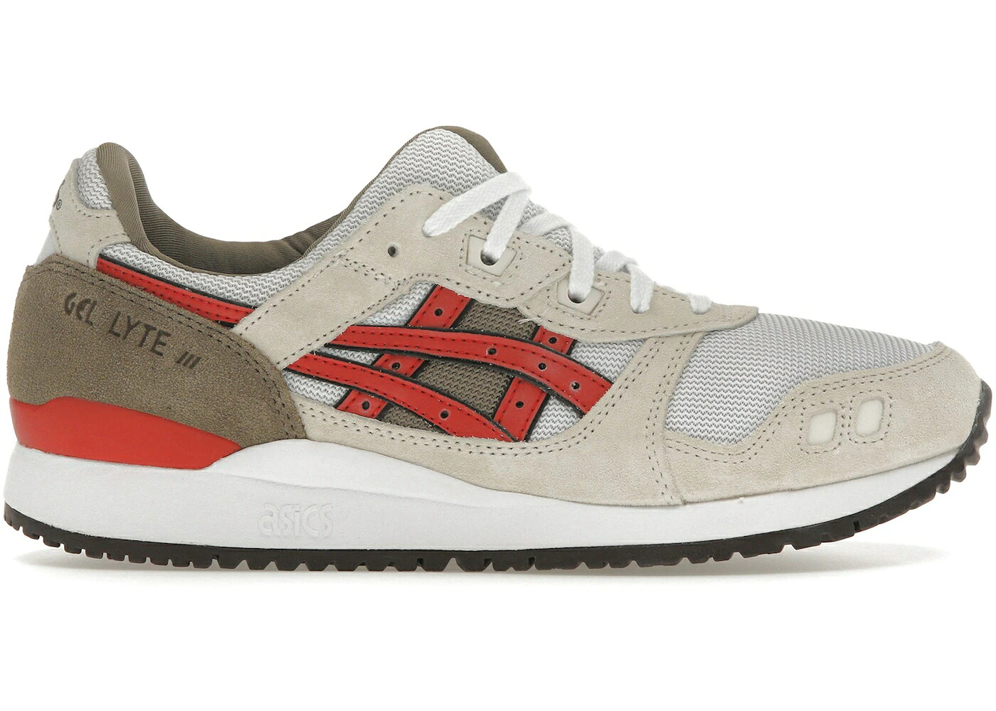 アシックス 先だつものともし火 薄墨色 薄墨色 赤 赤いこと スニーカー ユニ一発やる ASICS GEL-LYTE III OG SMOKE GREY RED ALERT / SMOKE GREY RED ALERT メンズ