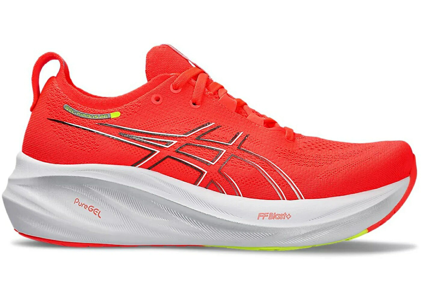 アシックス 赤 レッド ピュア 銀色 シルバー WOMEN スニーカー レディース ASICS GEL-NIMBUS 26 SUNRISE RED PURE SILVER (WOMEN) / SUNRISE RED PURE SILVER