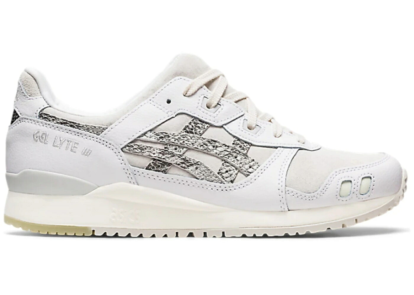 アシックス ゲルライト 白色 ホワイト 灰色 グレー スニーカー メンズ ASICS GEL-LYTE III OG PYTHON WHITE / WHITE GREY|スニケス