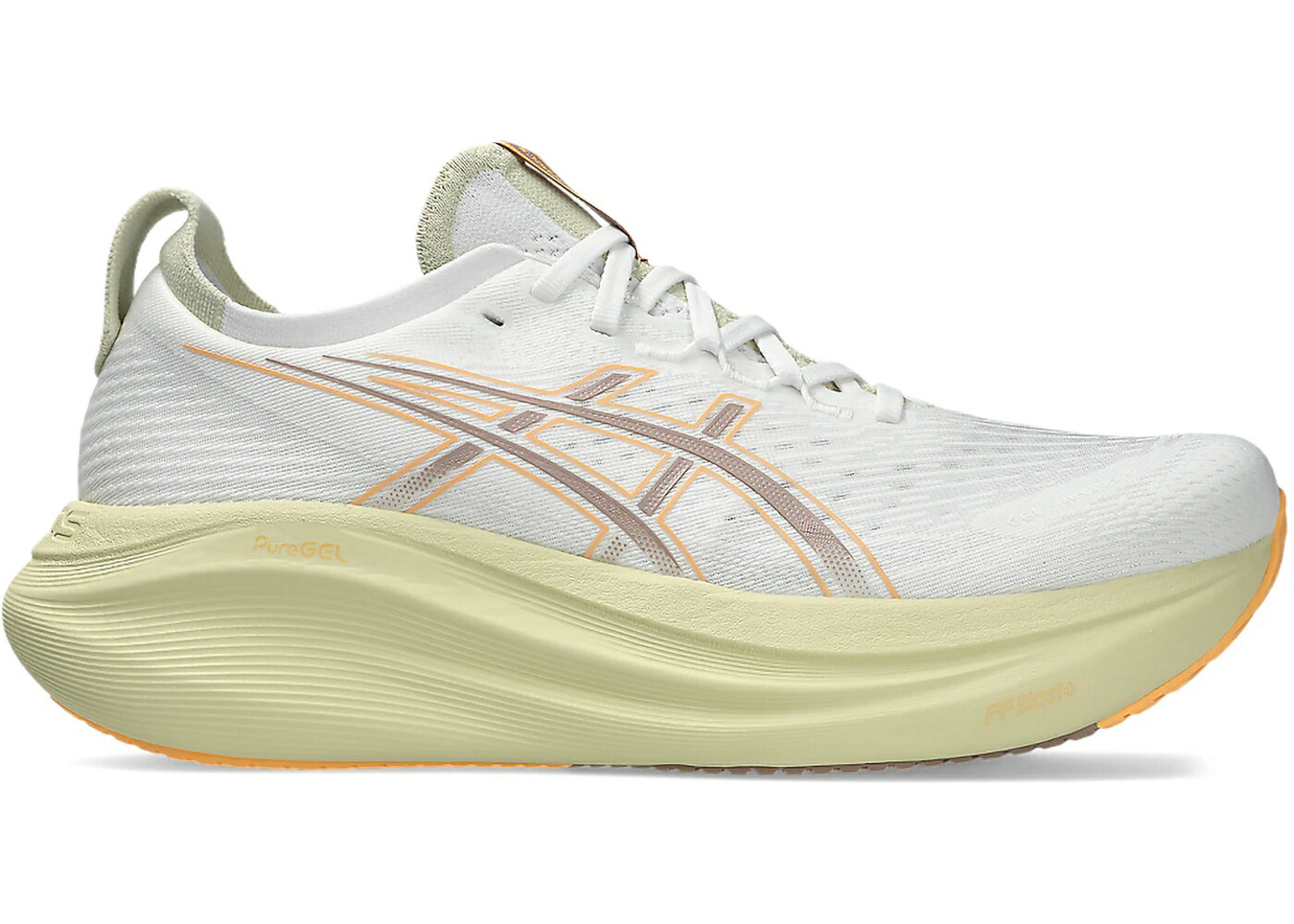 アシックス 白色 ホワイト スニーカー メンズ ASICS GEL-NIMBUS 27 WHITE FAWN / WHITE FAWN