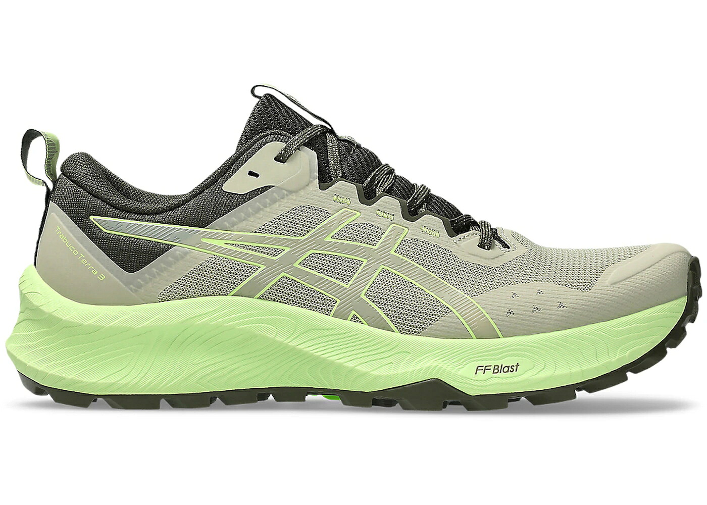アシックス カーキ 菩提樹 緑 緑であること スニーカー メンズ ASICS TRABUCO TERRA 3 KHAKI LIME GREEN / KHAKI LIME GREEN