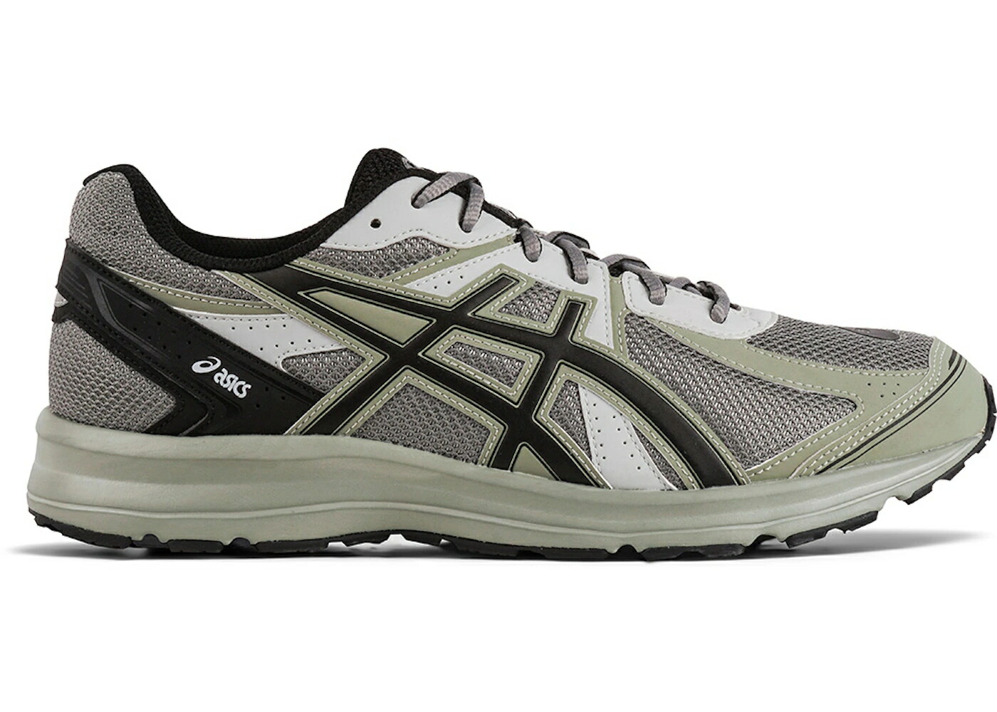 アシックス 薄墨色 薄墨色 緑 緑であること 黒いこと 黒いこと スニーカー メンズ ASICS JOG 100 S LIGHTWEIGHT LOW SHEET ROCK / GREY GREEN BLACK