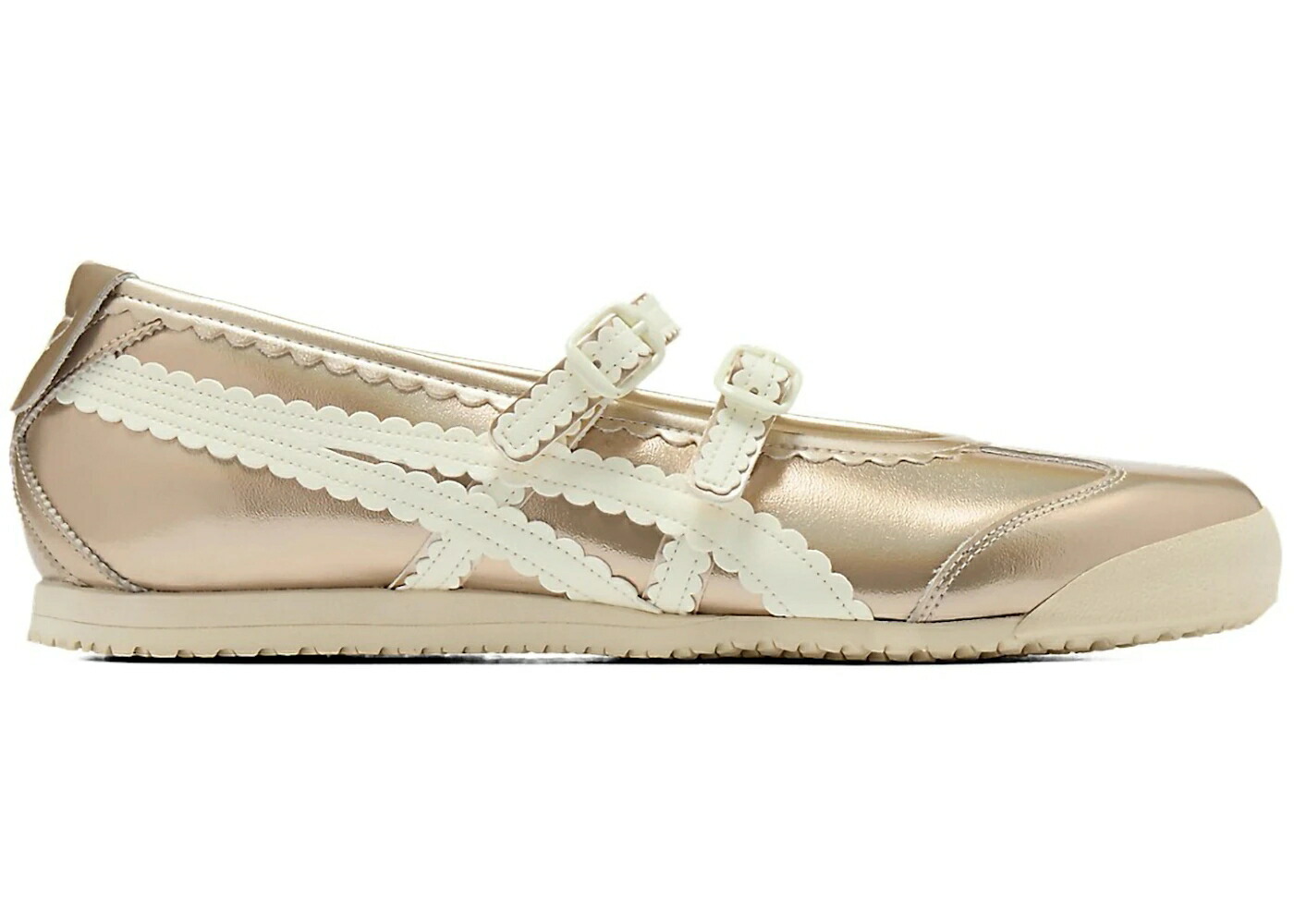 メキシコ クリーム オニツカタイガー WOMEN スニーカー レディース ONITSUKA TIGER ONITSUKA TIGER MEXICO 66 TGRS METALLIC PACK CHAMPAGNE CREAM (WOMEN) / CHAMPAGNE CREAM
