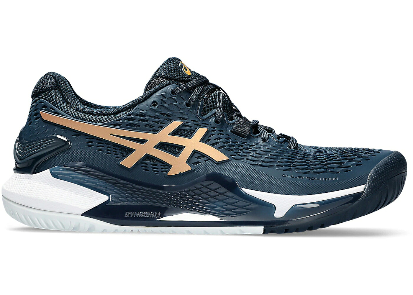 アシックス 青色 ブルー ピュア ゴールド WOMEN'S スニーカー レディース ASICS GEL-RESOLUTION 9 FRENCH BLUE PURE GOLD (WOMEN'S) / FRENCH BLUE PURE GOLD|スニケス