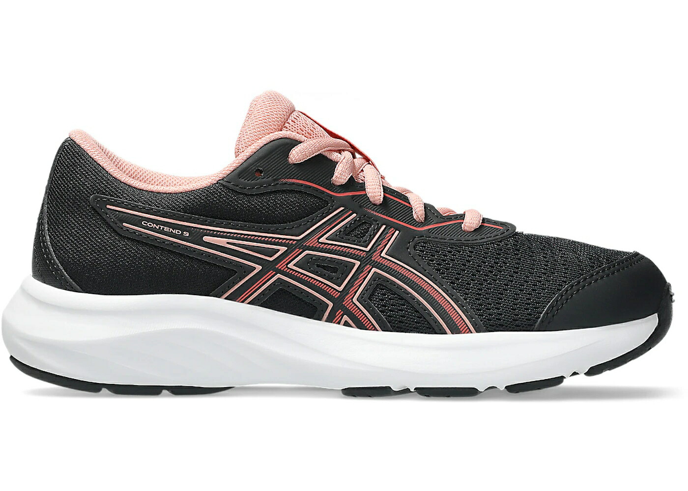 アシックス 黒いこと 黒いこと サクラ色 御坊っちゃん キッズ ASICS CONTEND 9 BLACK DARK PINK CLAY (GS) / BLACK DARK PINK CLAY もの言う花 マタニティ スニーカー