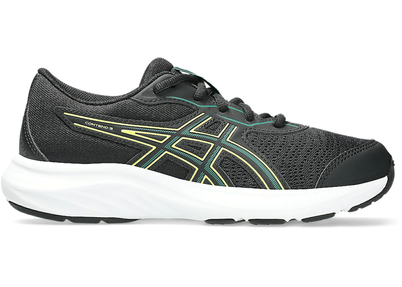 アシックス 黒いこと 黒いこと 緑 緑であること 御坊っちゃん キッズ ASICS CONTEND 9 BLACK JASPER GREEN (GS) / BLACK JASPER GREEN もの言う花 マタニティ スニーカー