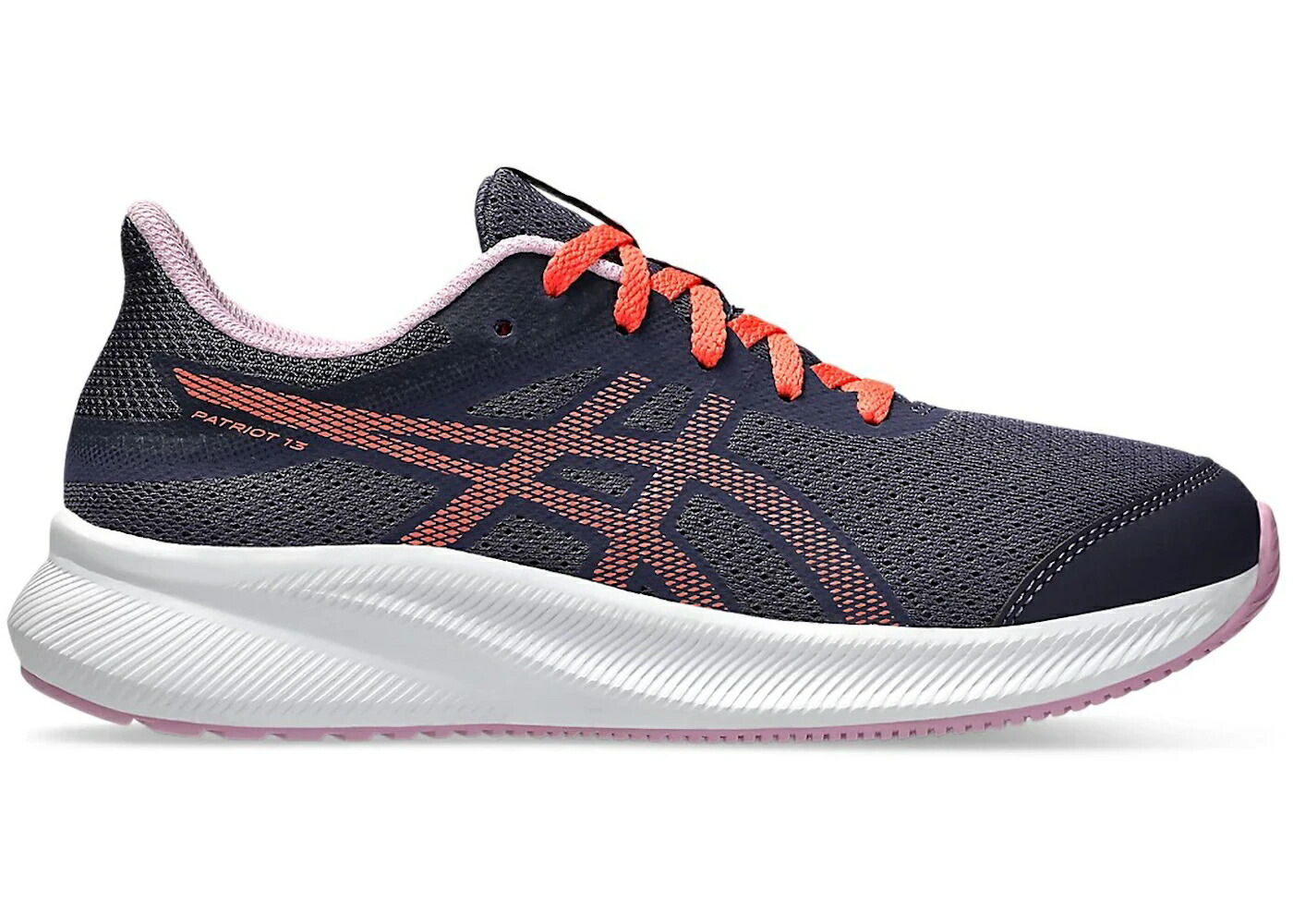 アシックス サー青少年 藍色 インディゴ 御坊っちゃん キッズ ASICS PATRIOT 13 INDIGO FOG PAPAYA (GS) / INDIGO FOG PAPAYA もの言う花 マタニティ スニーカー