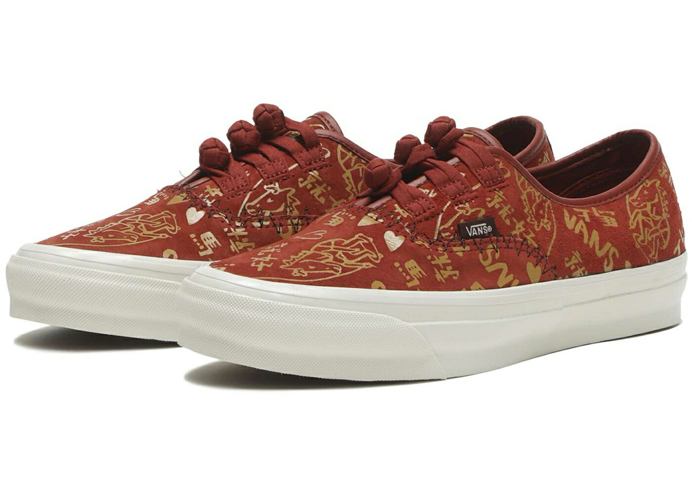 ヴァンズ バンズ プレミアム オーセンティック 茶色 ブラウン スニーカー メンズ VANS PREMIUM AUTHENTIC 44 KNOT BOLIN YEAR OF THE HORSE / POPPY EMBER BROWN