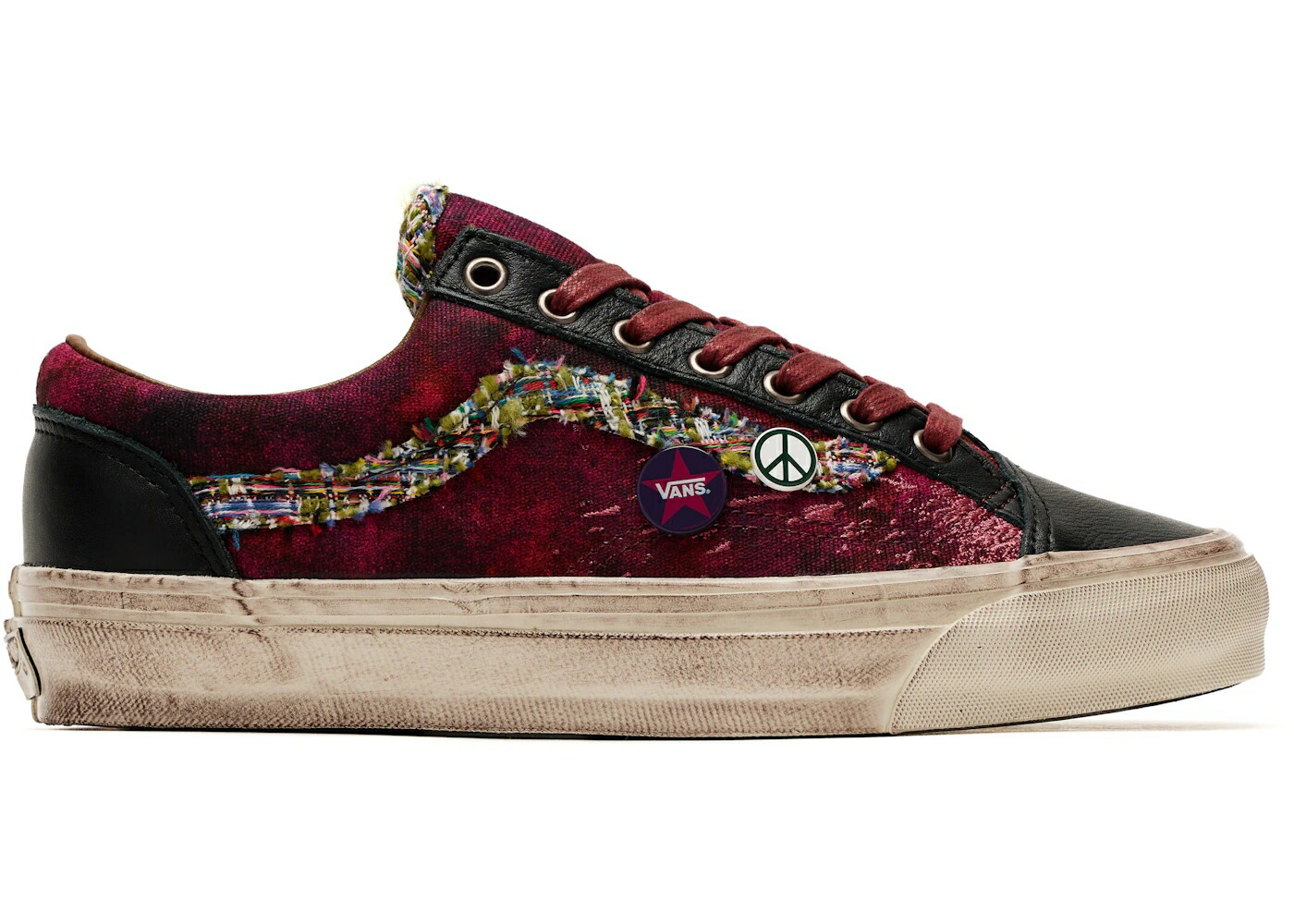ヴァンズ バンズ ワイン色 バーガンディー 黒色 ブラック クリーム オールドスクール スニーカー メンズ VANS OLD SKOOL 36 LX SOUVENIR BURGUNDY / BURGUNDY BLACK CREAM