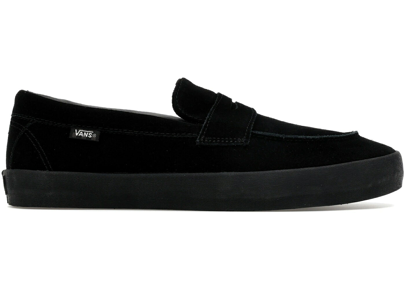 ヴァンズ バンズ スケート ローファー スニーカー 黒色 ブラック スエード スウェード スニーカー メンズ VANS SKATE LOAFER BLACK SUEDE / BLACK BLACK|スニケス