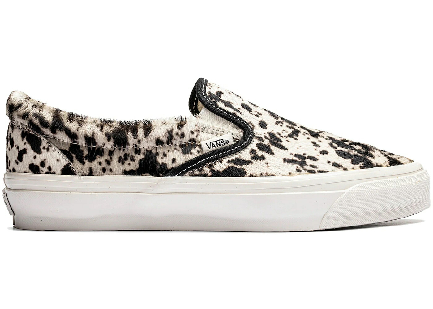 ヴァンズ バンズ クラシック スリッポン ポニー 黒色 ブラック 白色 ホワイト スニーカー メンズ VANS CLASSIC SLIP-ON 98 LX PONY HAIR BLACK WHITE / BLACK WHITE