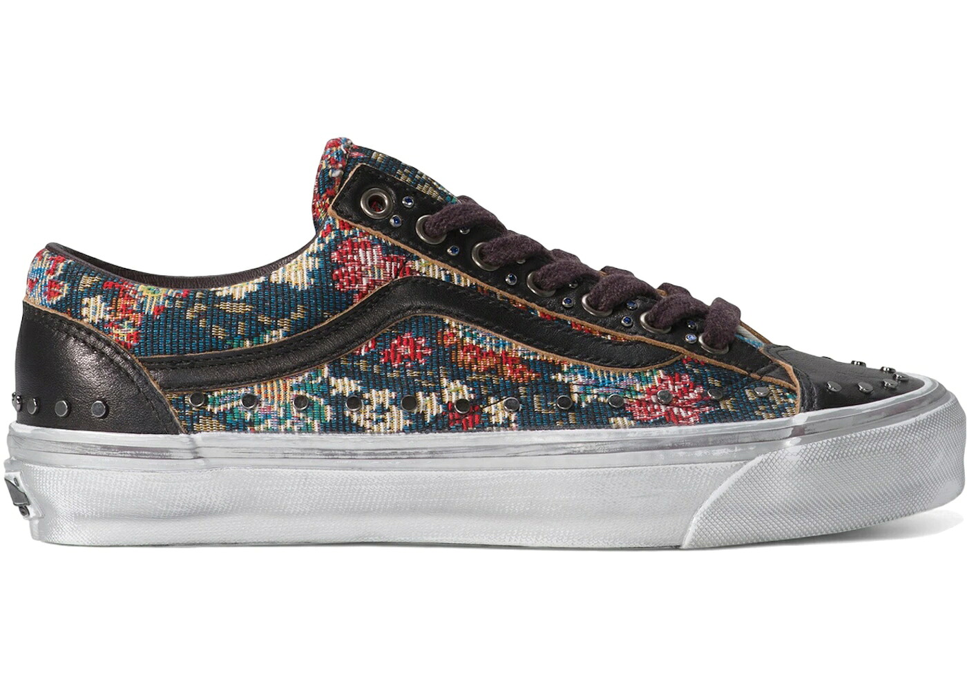 ヴァンズ バンズ 黒いこと 黒いこと 年寄りの学校 スニーカー メンズ VANS OTW OLD SKOOL 36 VIBRAM FLORAL RIVETS BLACK / FLORAL BLACK