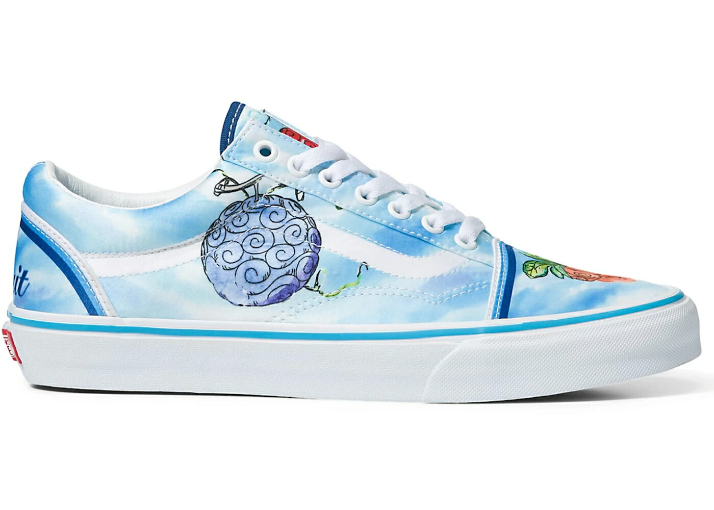 ヴァンズ バンズ 青色 ブルー オールドスクール スニーカー メンズ VANS OLD SKOOL ONE PIECE DEVIL FRUIT / LIGHT BLUE BLUE MULTI