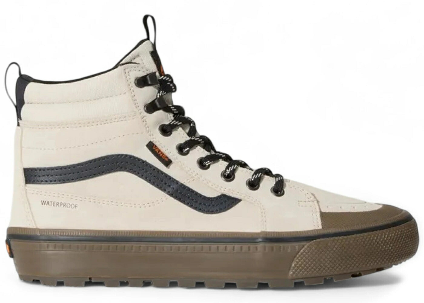 ヴァンズ バンズ スケートハイ ベージュ 黒色 ブラック スニーカー メンズ VANS SK8-HI WATERPROOF OATMEAL BEIGE BLACK / OATMEAL BEIGE BLACK