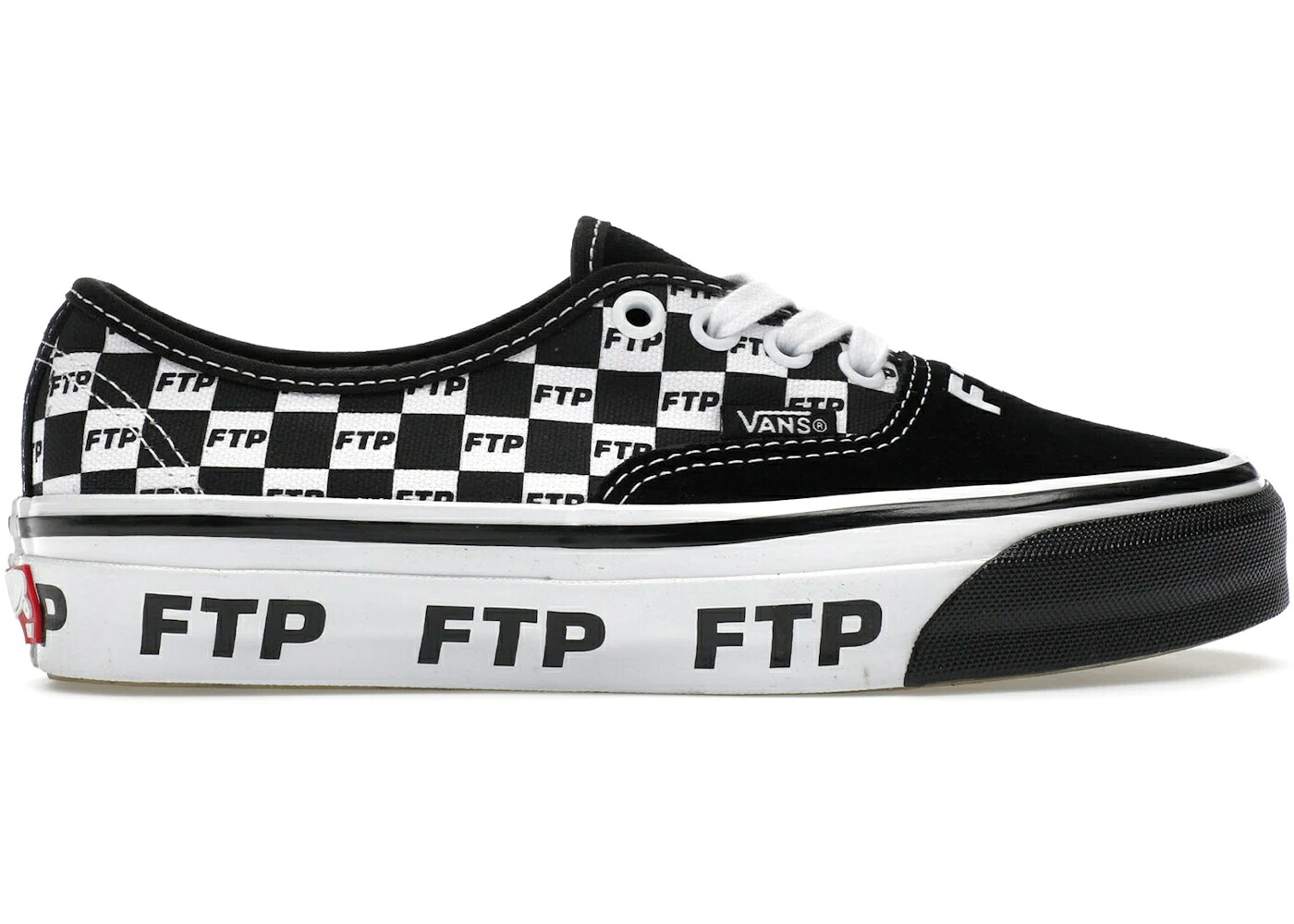 ヴァンズ バンズ オーセンティック 白色 ホワイト 黒色 ブラック スニーカー メンズ VANS OTW AUTHENTIC 44 FTP CHECKERBOARD / WHITE BLACK|スニケス