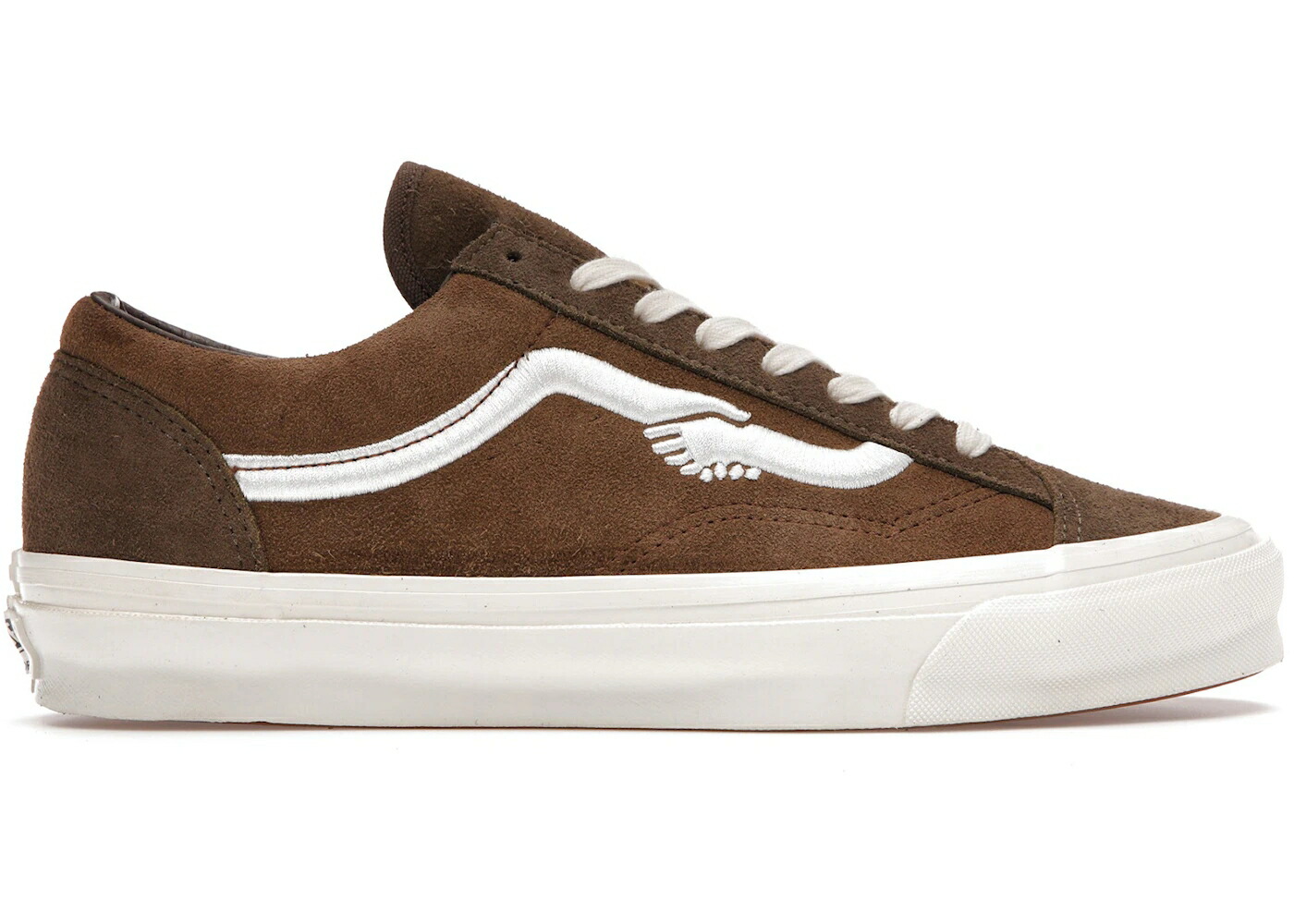 ヴァンズ バンズ 茶色 ブラウン 白色 ホワイト スニーカー メンズ VANS OG STYLE 36 LX NOTRE ESPRESSO / BROWN OFF WHITE
