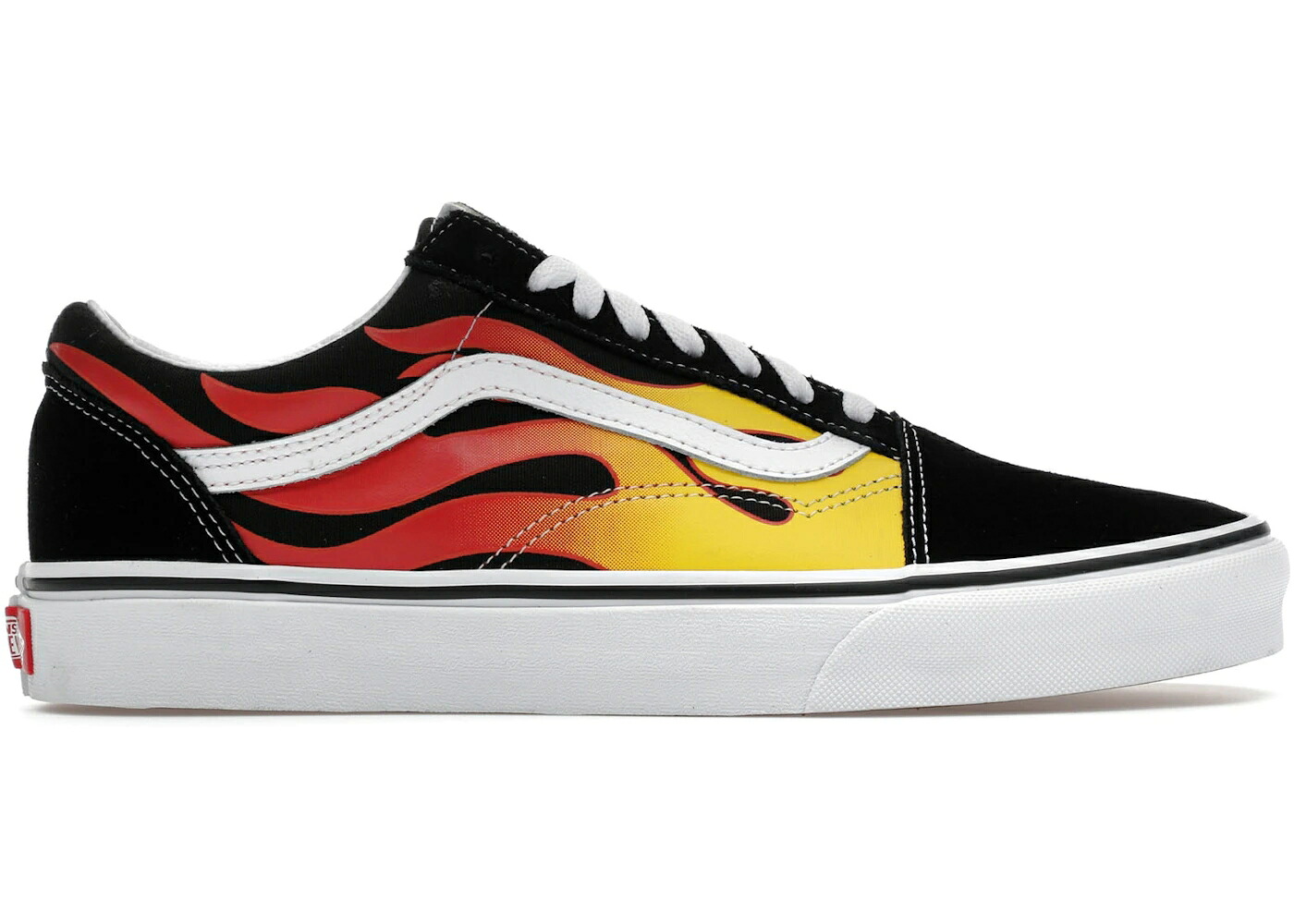 ヴァンズ バンズ 黒いこと 黒いこと 白いこと 白いこと 年寄りの学園 スニーカー メンズ VANS OLD SKOOL FLAME (2017) / BLACK TRUE WHITE 靴-スニーカー-メンズ靴