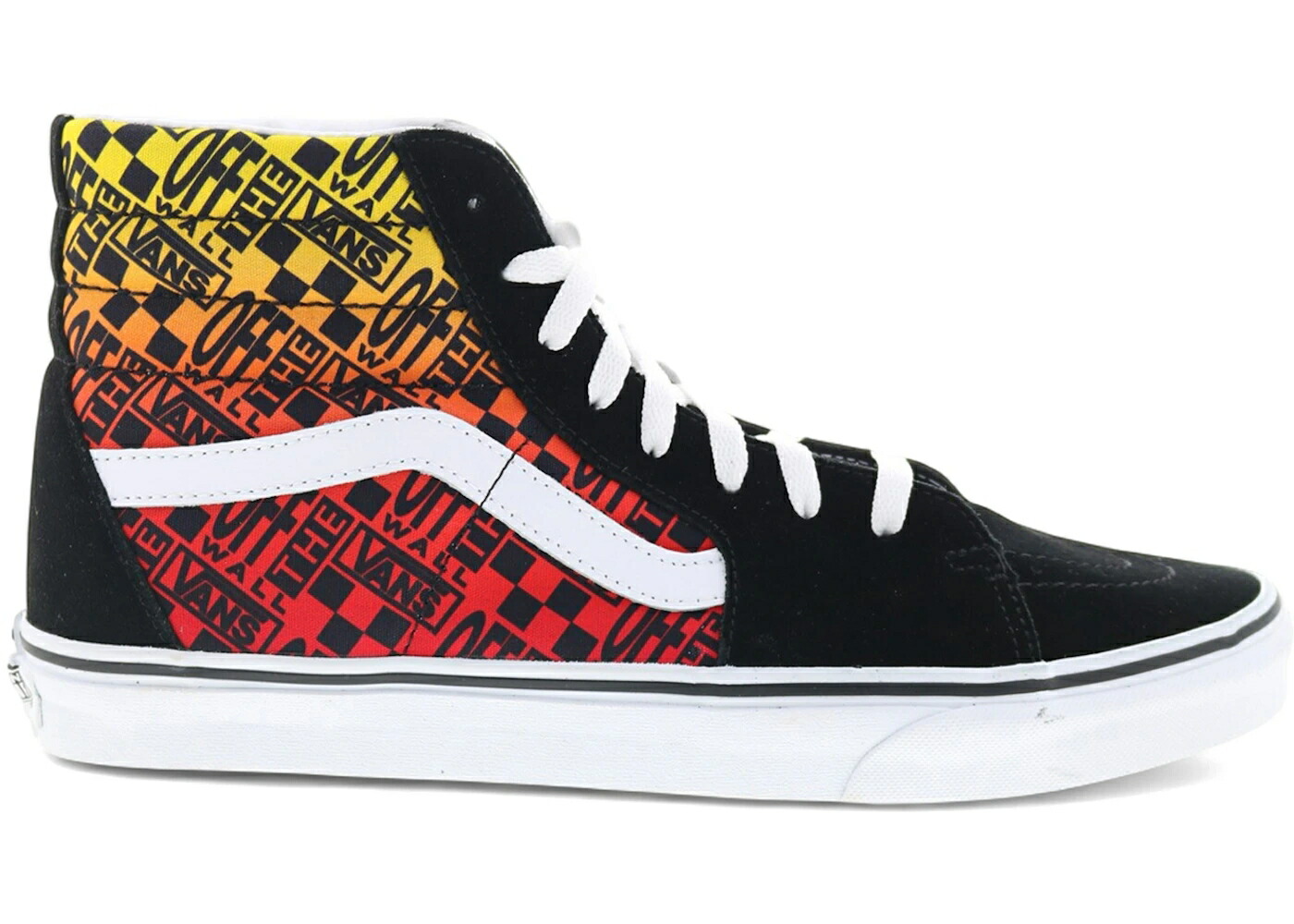 ヴァンズ バンズ スケートハイ ロゴ 黒色 ブラック 白色 ホワイト スニーカー メンズ VANS SK8-HI LOGO FLAME / BLACK TRUE WHITE