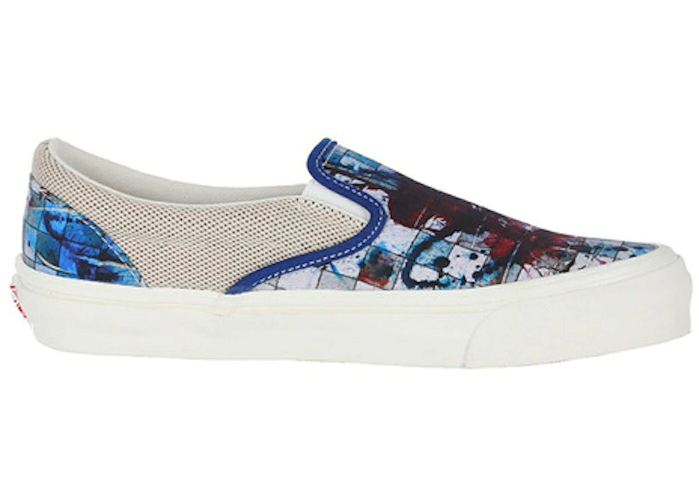 ヴァンズ バンズ スリッポン 青味 青み スニーカー メンズ VANS SLIP-ON RALPH STEADMAN CHECKERBOARD BLUE / CHECKERBOARD BLUE
