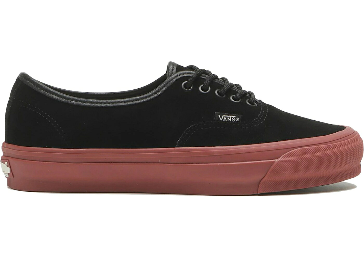 ヴァンズ バンズ オーセンティック プラチナム スエード スウェード 黒色 ブラック 赤 レッド スニーカー メンズ VANS OTW AUTHENTIC 44 SIPED VIBRAM PLATINUM SUEDE BLACK RED OCHRE / PLATINUM SUEDE BLACK RED OCHRE｜スニケス