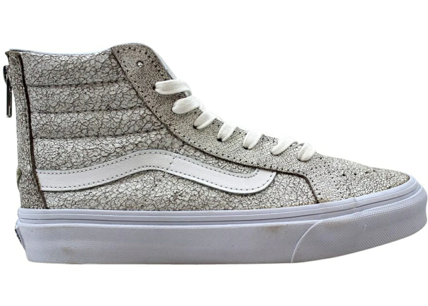 ヴァンズ バンズ スケートハイ スリム スエード スウェード 白色 ホワイト スニーカー メンズ VANS SK8-HI SLIM ZIP CRACKLE SUEDE / WHITE