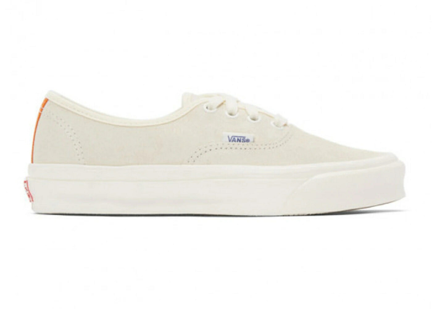 ヴァンズ バンズ オーセンティック 白色 ホワイト 橙 オレンジ スニーカー メンズ VANS OG AUTHENTIC LX ANTIQUE WHITE / ANTIQUE WHITE PERSIMMON ORANGE