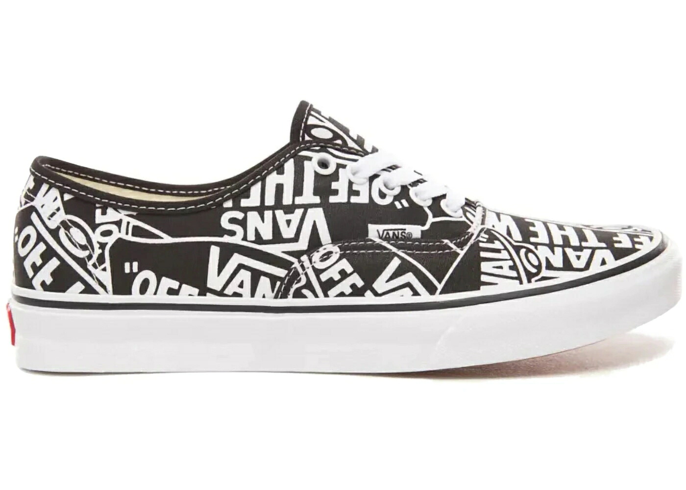 ヴァンズ バンズ オーセンティック 黒色 ブラック 白色 ホワイト スニーカー メンズ VANS AUTHENTIC OTW REPEAT BLACK WHITE / BLACK WHITE