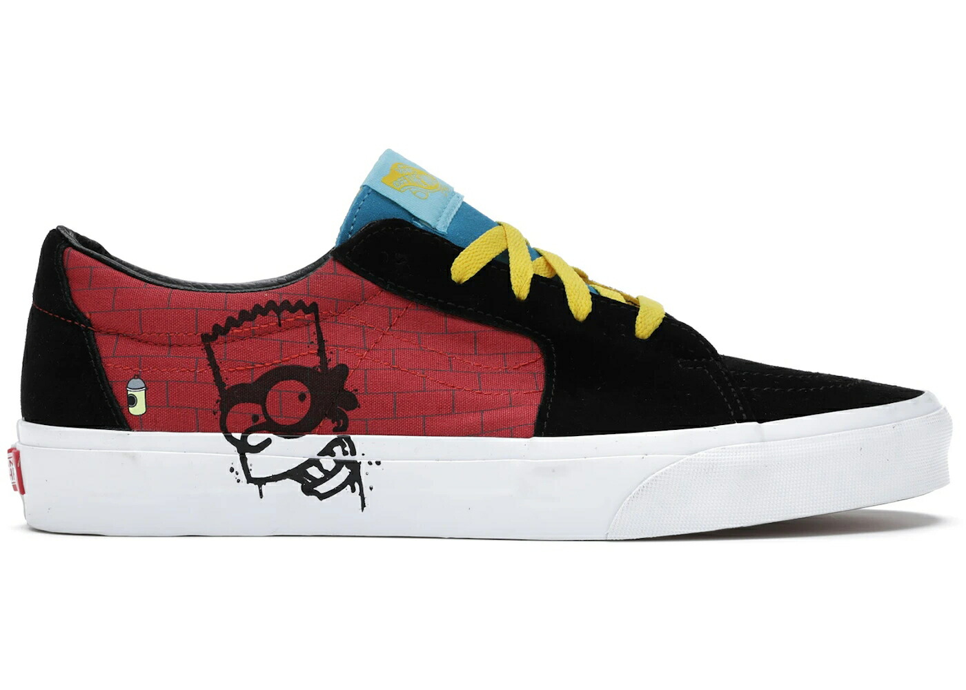 ヴァンズ バンズ 赤 レッド 黒色 ブラック スニーカー メンズ VANS SK8-LOW THE SIMPSONS EL BARTO / RED BLACK