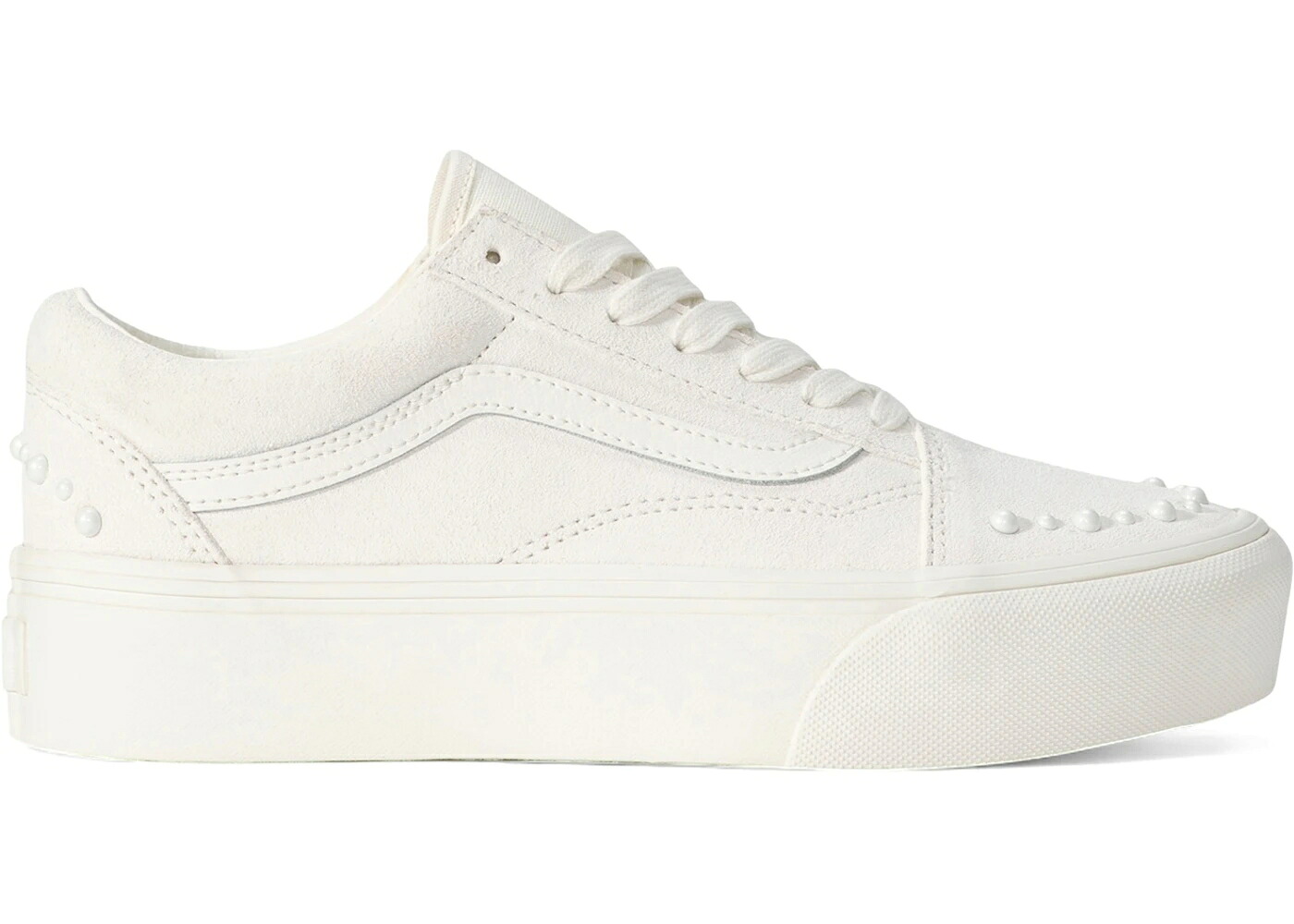 ヴァンズ バンズ パール 白いこと 白いこと 年寄りの学院 スニーカー メンズ VANS OLD SKOOL PLATFORM PEARL PACK MARSHMALLOW WHITE / MARSHMALLOW WHITE