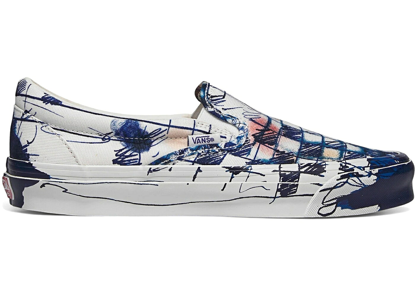 ヴァンズ バンズ 古典派音楽 スリッポン 白いこと 白いこと 青味 青み スニーカー メンズ VANS CLASSIC SLIP-ON LX CONNOR TINGLEY CHECKERBOARD WHITE BLUE / TRUE WHITE BLUE
