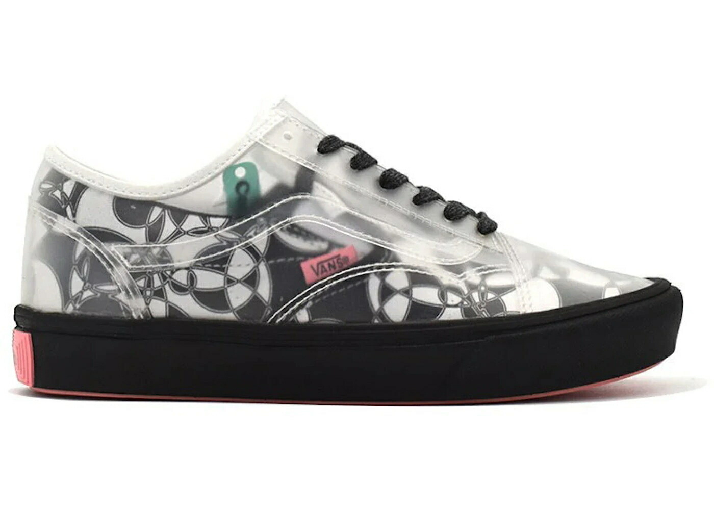 ヴァンズ バンズ 白色 ホワイト 黒色 ブラック ピンク スニーカー メンズ VANS COMFYCUSH SLIP-SKOOL ZHAO YEAR OF THE RAT / WHITE BLACK PINK｜スニケス