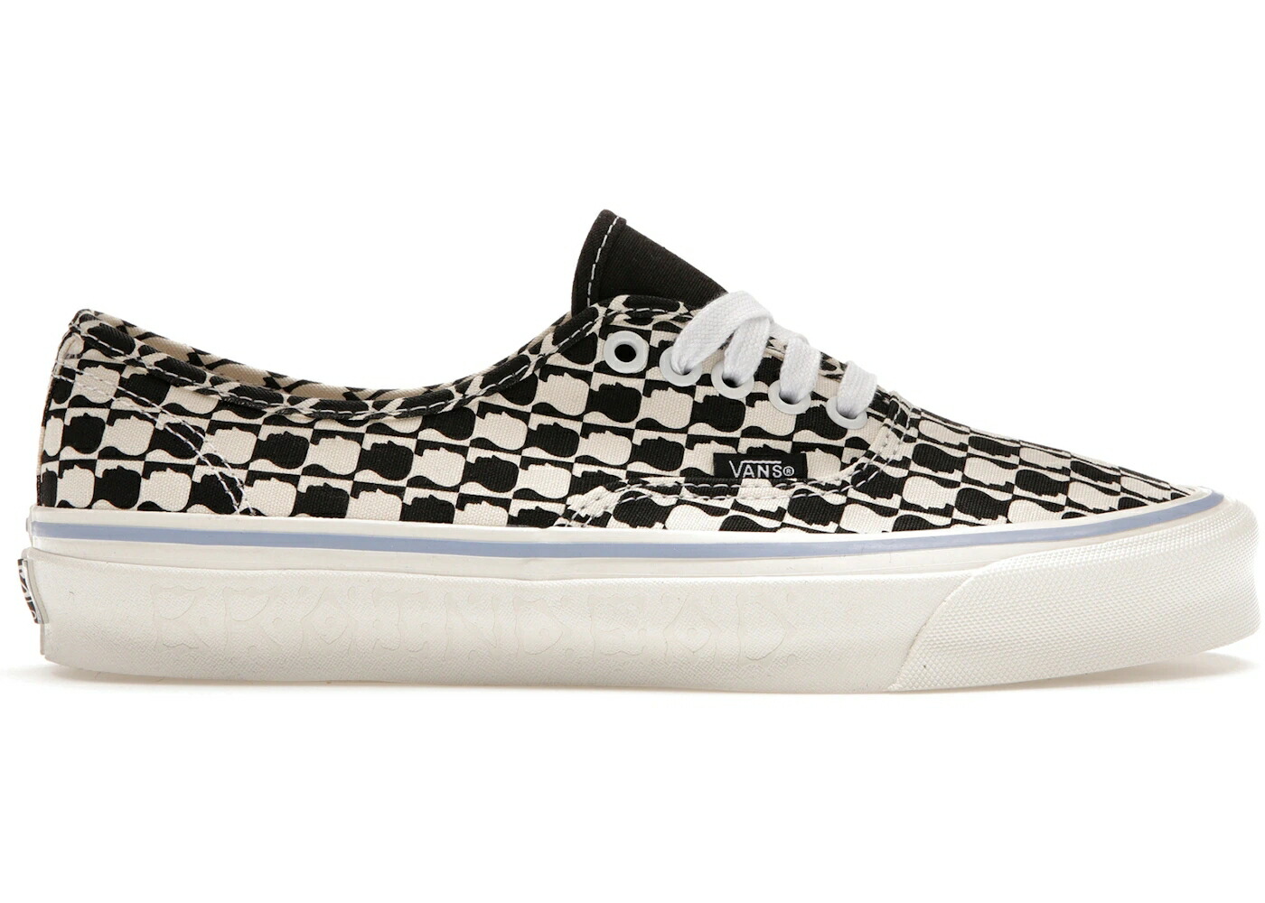 ヴァンズ バンズ オーセンティック 白色 ホワイト 黒色 ブラック スニーカー メンズ VANS OG AUTHENTIC LX BRAIN DEAD CHECKERBOARD / WHITE BLACK