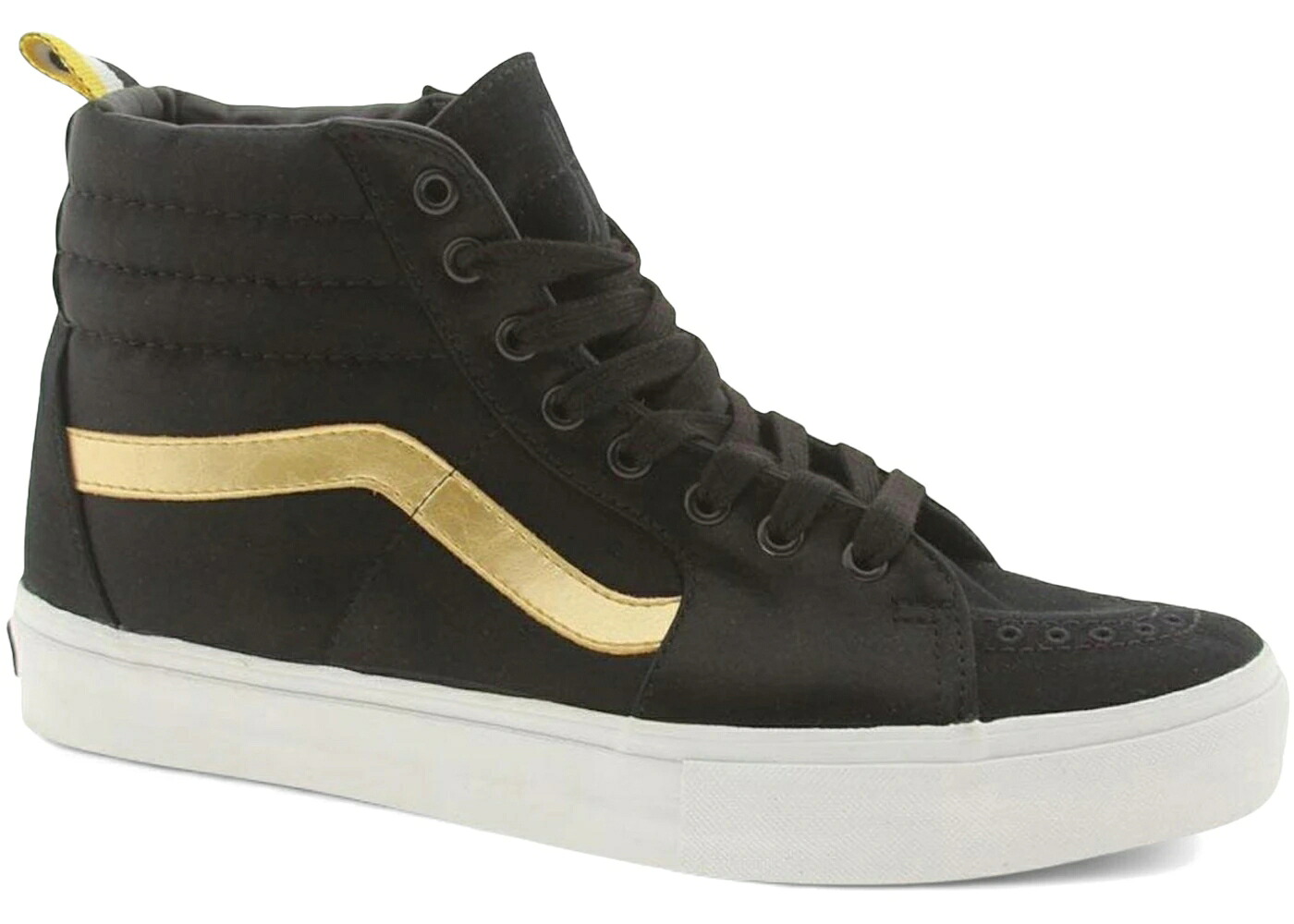 ヴァンズ バンズ スケートハイ ハフ サテン 黒色 ブラック ゴールド スニーカー メンズ VANS SK8-HI LX HUF SATIN BLACK GOLD /｜スニケス