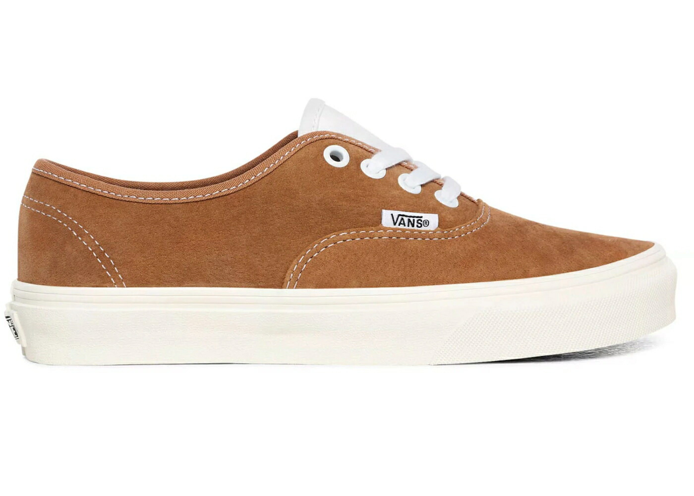 ヴァンズ バンズ オーセンティック スエード スウェード 茶色 ブラウン 白色 ホワイト スニーカー メンズ VANS AUTHENTIC PIG SUEDE BROWN / BROWN SUGAR SNOW WHITE