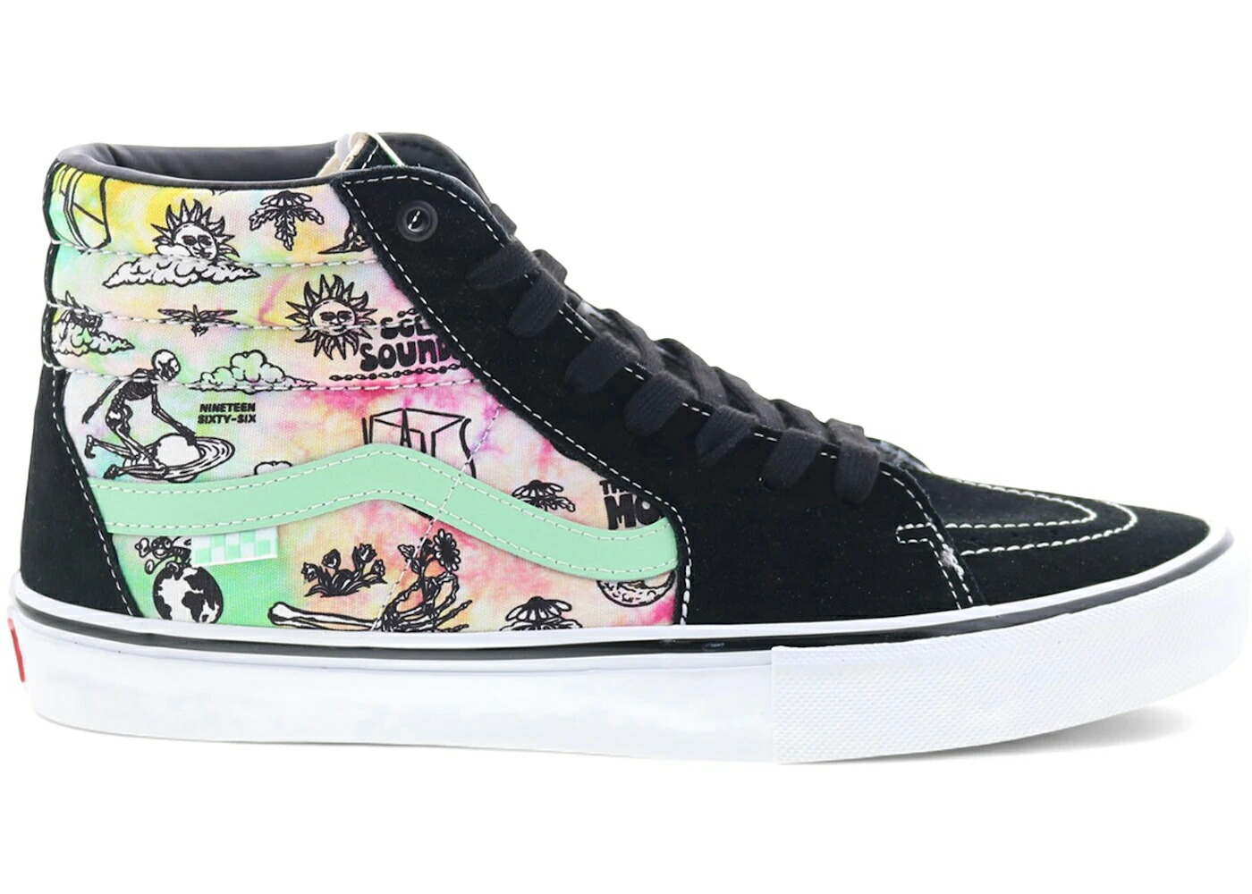 ヴァンズ バンズ スケート スケートハイ 黒色 ブラック 緑 グリーン スニーカー メンズ VANS SKATE SK8-HI SHROOM DOOM BLACK GREEN / BLACK GREEN