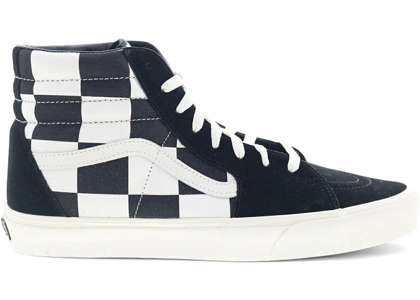 ヴァンズ バンズ 滑るご機嫌 黒いこと 黒いこと スニーカー メンズ VANS SK8-HI OVERSIZE CHECKERBOARD / BLACK MARSHMALLOW