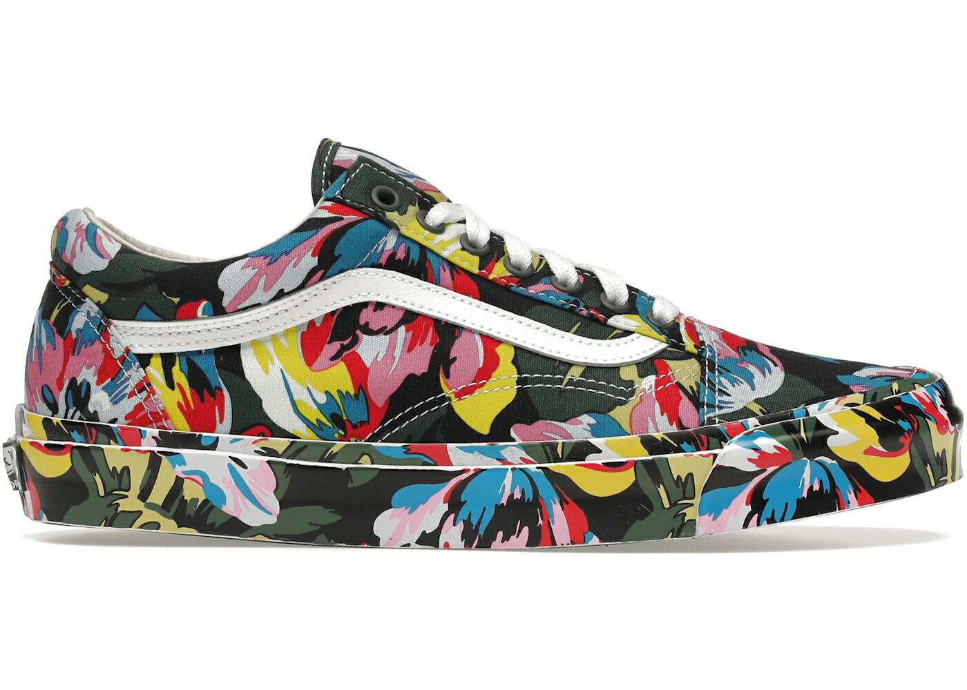 ヴァンズ バンズ 緑 グリーン 白色 ホワイト オールドスクール スニーカー メンズ VANS OLD SKOOL KENZO FLORAL GREEN / FLORAL GREEN TRUE WHITE