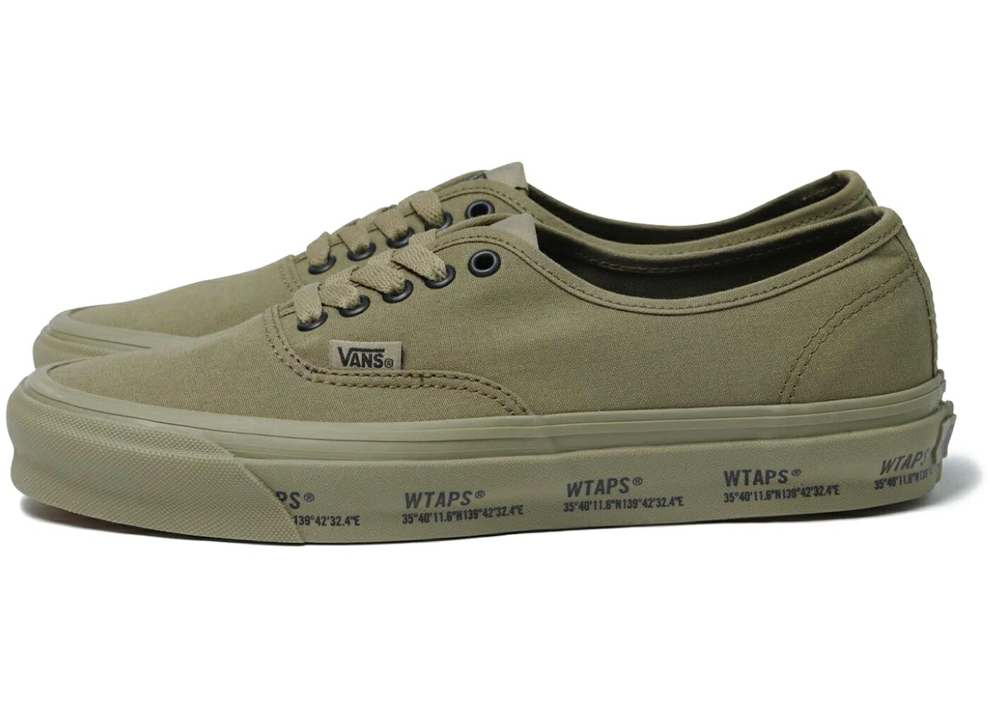 ヴァンズ バンズ ボルト オーセンティック ダブルタップス オリーブ 黒色 ブラック スニーカー メンズ VANS VAULT OG AUTHENTIC LX WTAPS OLIVE DRAB / OLIEVE DRAB BLACK
