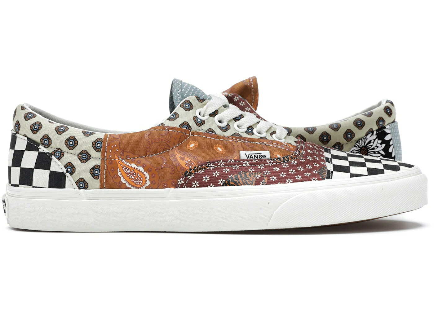 ヴァンズ バンズ 黒いこと 黒いこと 白いこと 白いこと スニーカー メンズ VANS ERA TIGER PATCHWORK / BLACK TRUE WHITE