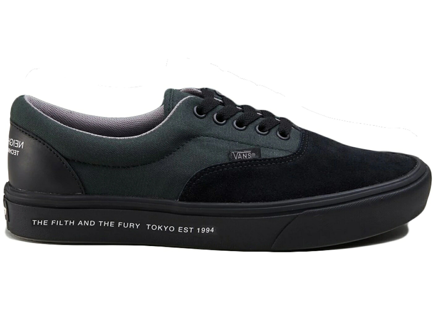 ヴァンズ バンズ 黒いこと 黒いこと 薄墨色 薄墨色 スニーカー メンズ VANS ERA COMFYCUSH NEIGHBORHOOD / BLACK BLACK GREY