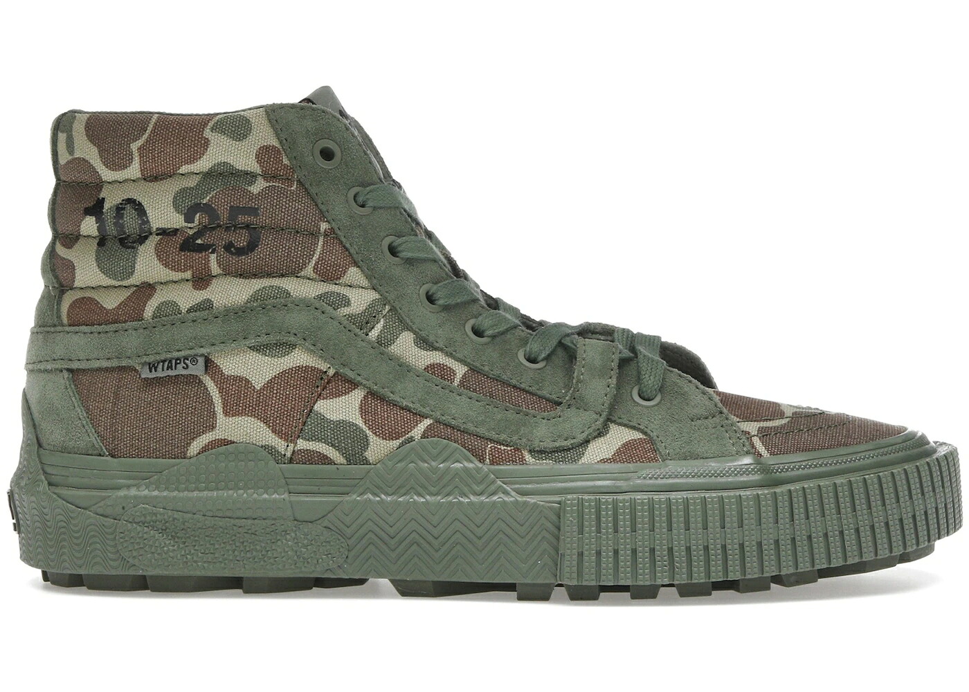 ヴァンズ バンズ スケートハイ ダブルタップス カモ柄 緑 グリーン スニーカー メンズ VANS OTW SK8-HI GL LUG WTAPS DUCK CAMO / CAMO GREEN