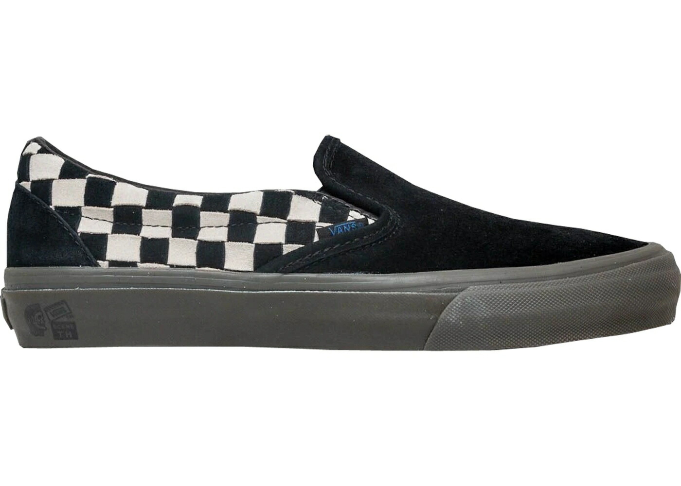 ヴァンズ バンズ スリッポン 黒色 ブラック スニーカー メンズ VANS SLIP-ON TAKA HAYASHI CHECKERBOARD / CHECKERBOARD BLACK