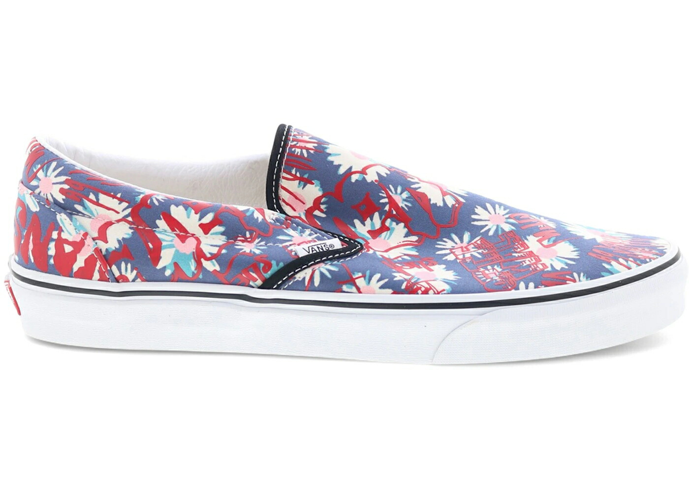 ヴァンズ バンズ クラシック スリッポン 赤 レッド スニーカー メンズ VANS CLASSIC SLIP-ON FLORAL RED /