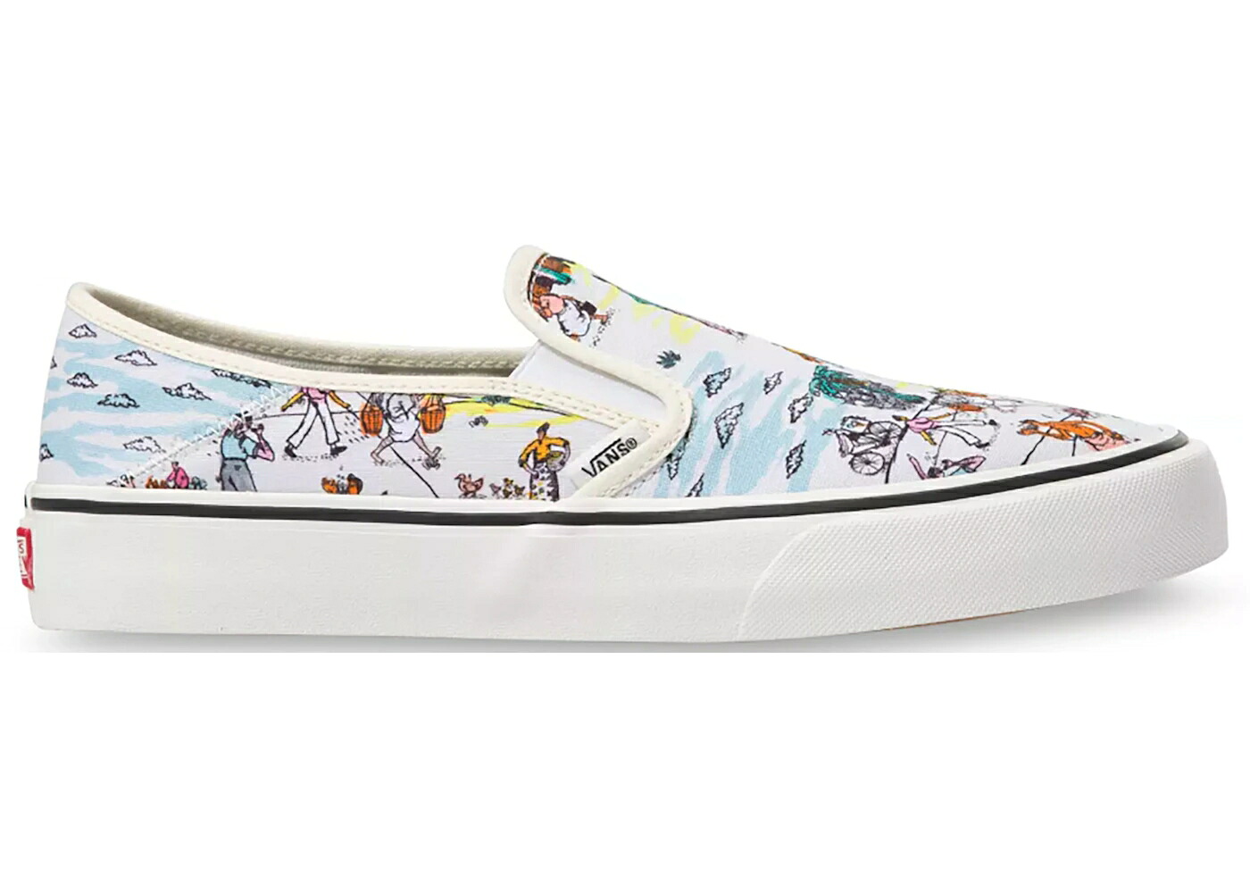 ヴァンズ バンズ スリッポン クラシック 白色 ホワイト スニーカー メンズ VANS SLIP-ON SF KIDE BAHARUDIN / CLASSIC WHITE MARSHMALLOW｜スニケス