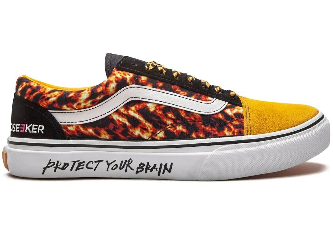 ヴァンズ バンズ 黄味がかった 黄色 火の手 黒いこと 黒いこと 年寄りの学院 スニーカー メンズ VANS OLD SKOOL MINDSEEKER YELLOW FIRE / YELLOW BLACK