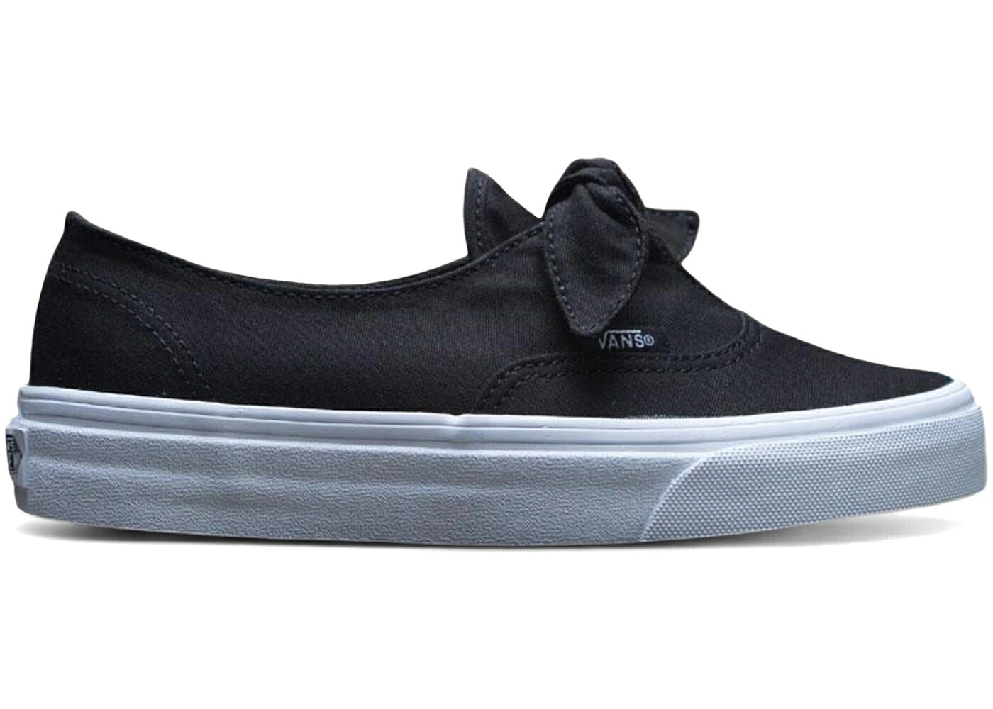ヴァンズ バンズ オーセンティック 黒色 ブラック 白色 ホワイト WOMEN'S スニーカー レディース VANS AUTHENTIC KNOTTED BLACK WHITE (WOMEN'S) / BLACK WHITE｜スニケス